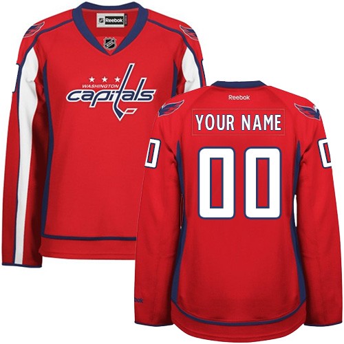 Reebok Washington Capitals Women's Customized Authentic Red Home Jersey ...